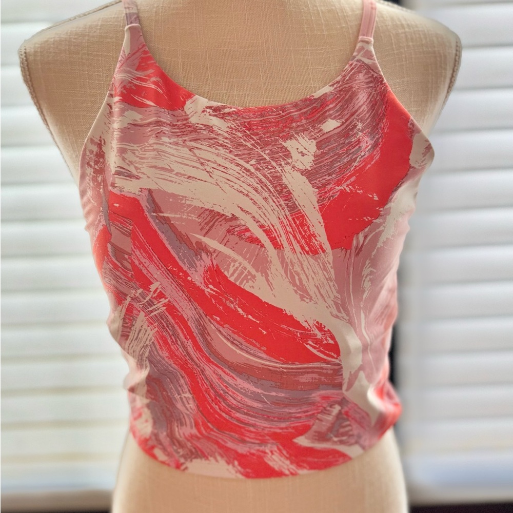 Old Navy Red and Pink Abstract Camisole